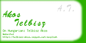 akos telbisz business card